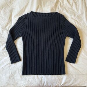 ❤️SOLD❤️ Vintage navy blue ribbed sweater